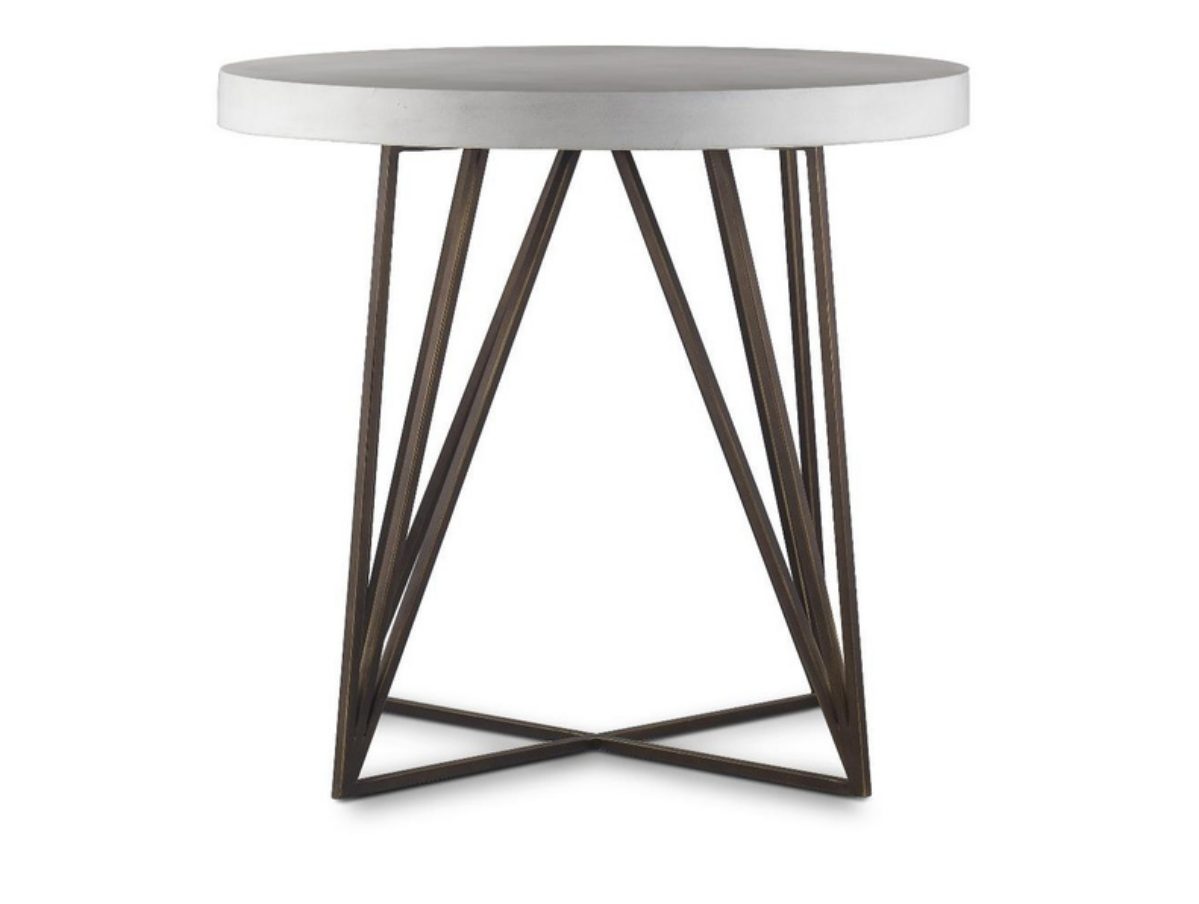 Emerson Side Table — White Concrete · Designer: Maison 55