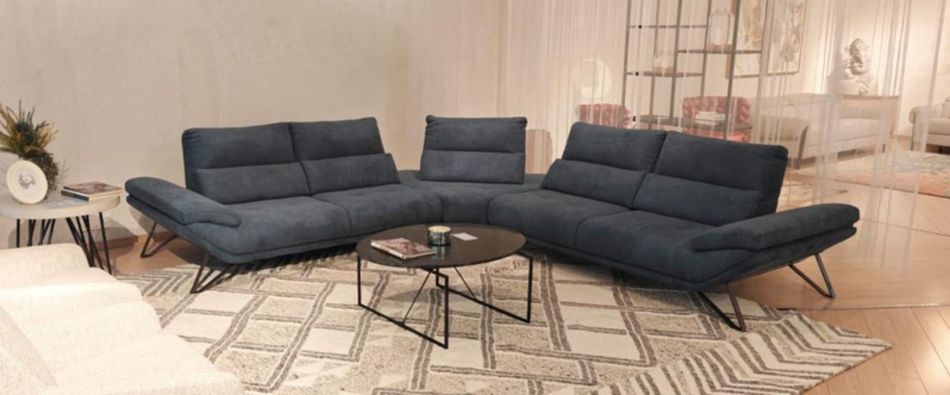 Fly Corner Sofa — Fabric, Blu