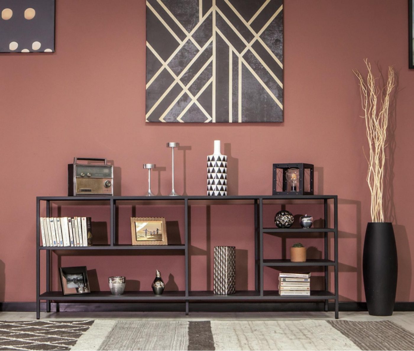 Metal Bookcase · L183 — Black