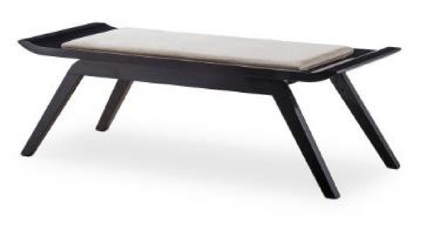 Roca Bench — Finley Beige Leather · Designer: Kelly Hoppen