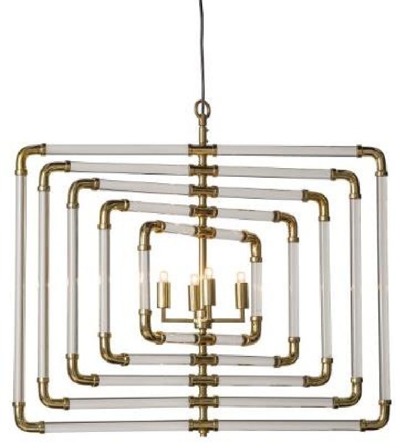 Spiral Acrylic Stream — 5-Layer / Brass · Designer: Nellcote