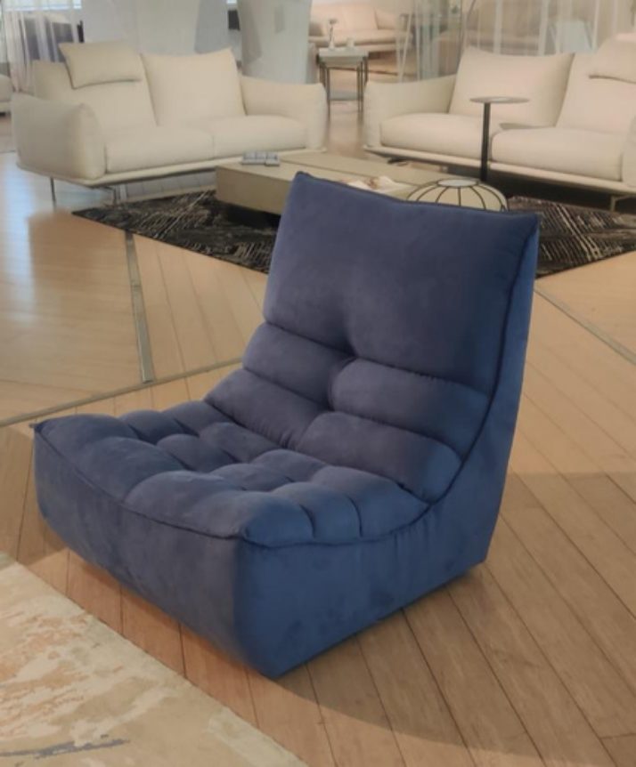 Zip Chair — Fabric, Blue